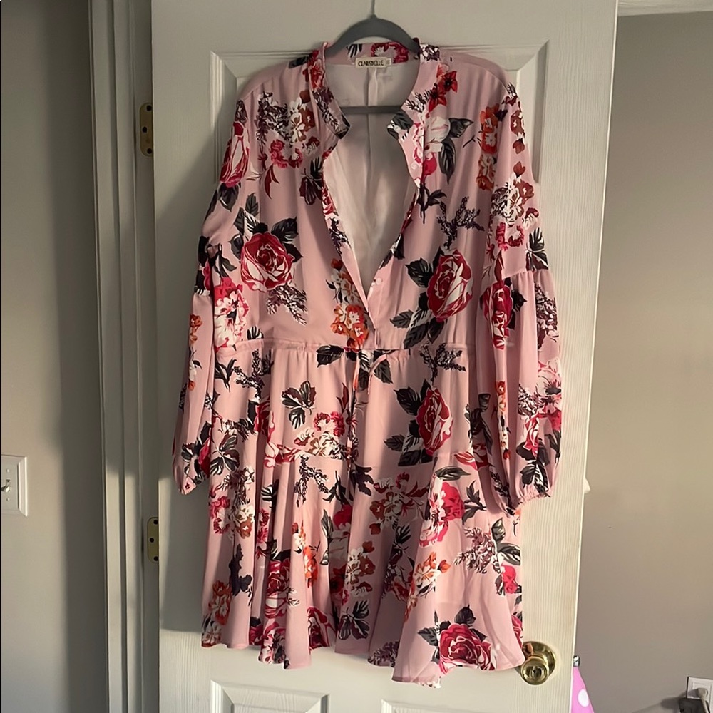 Chicwish Pink Floral Dress